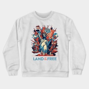 America, land of the free! Crewneck Sweatshirt